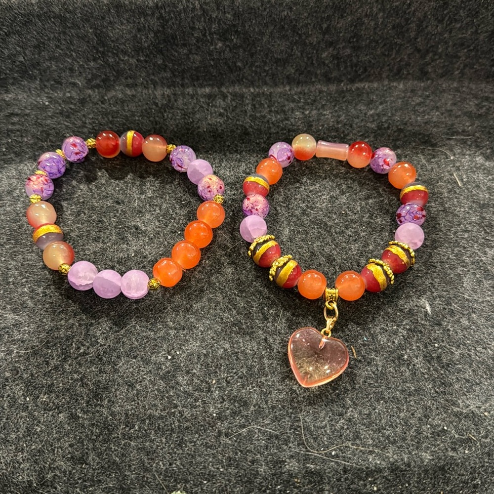 Handmade Porcelain Beads Bracelet Set